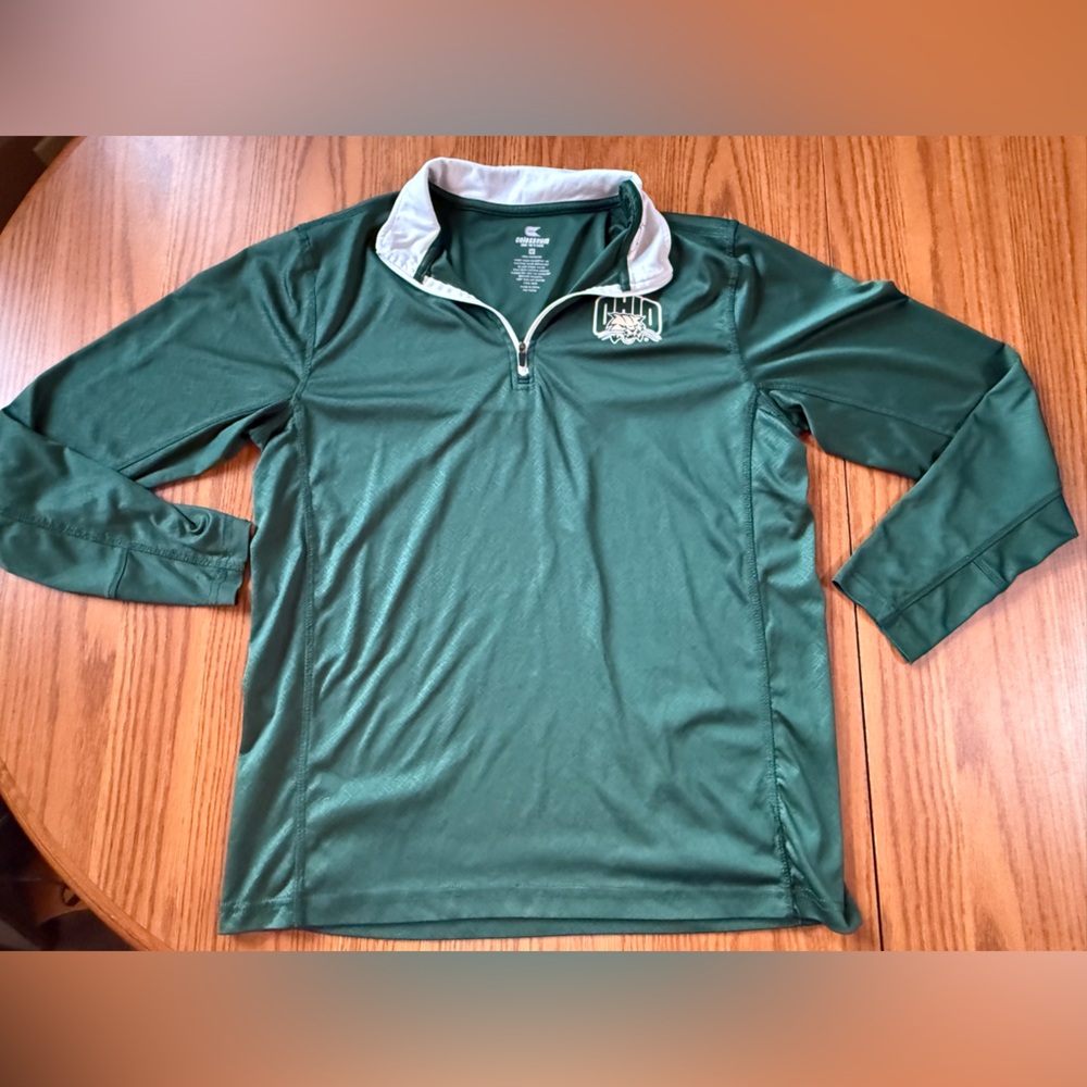 Men’s Ohio University Bobcats, Colosseum Forest Green Quarter-Zip Pullover